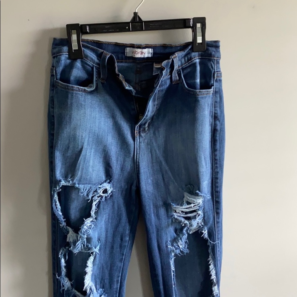 Pre owned Ripped up denim jeans